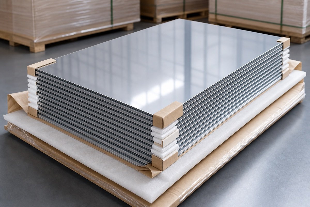 wholesale acrylic mirror sheet packaging solutions with protective film and export pallet