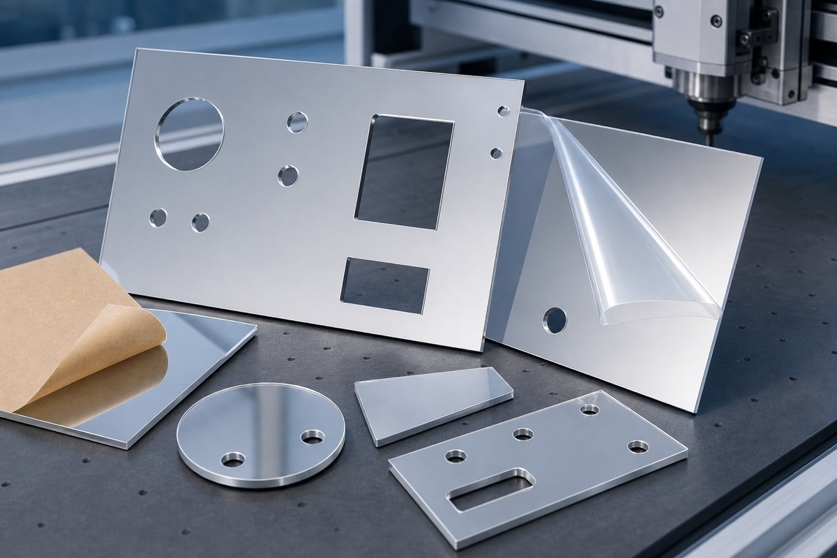 acrylic mirror sheet processing services CNC cut to size drilled mirror PMMA panels