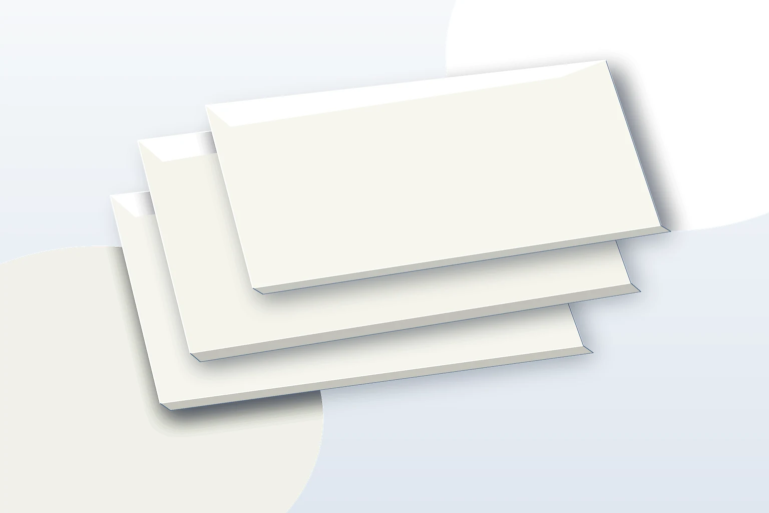 white acrylic sheet premium product render